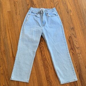 Abercrombie & Fitch Light Blue High-Rise Straight Jeans